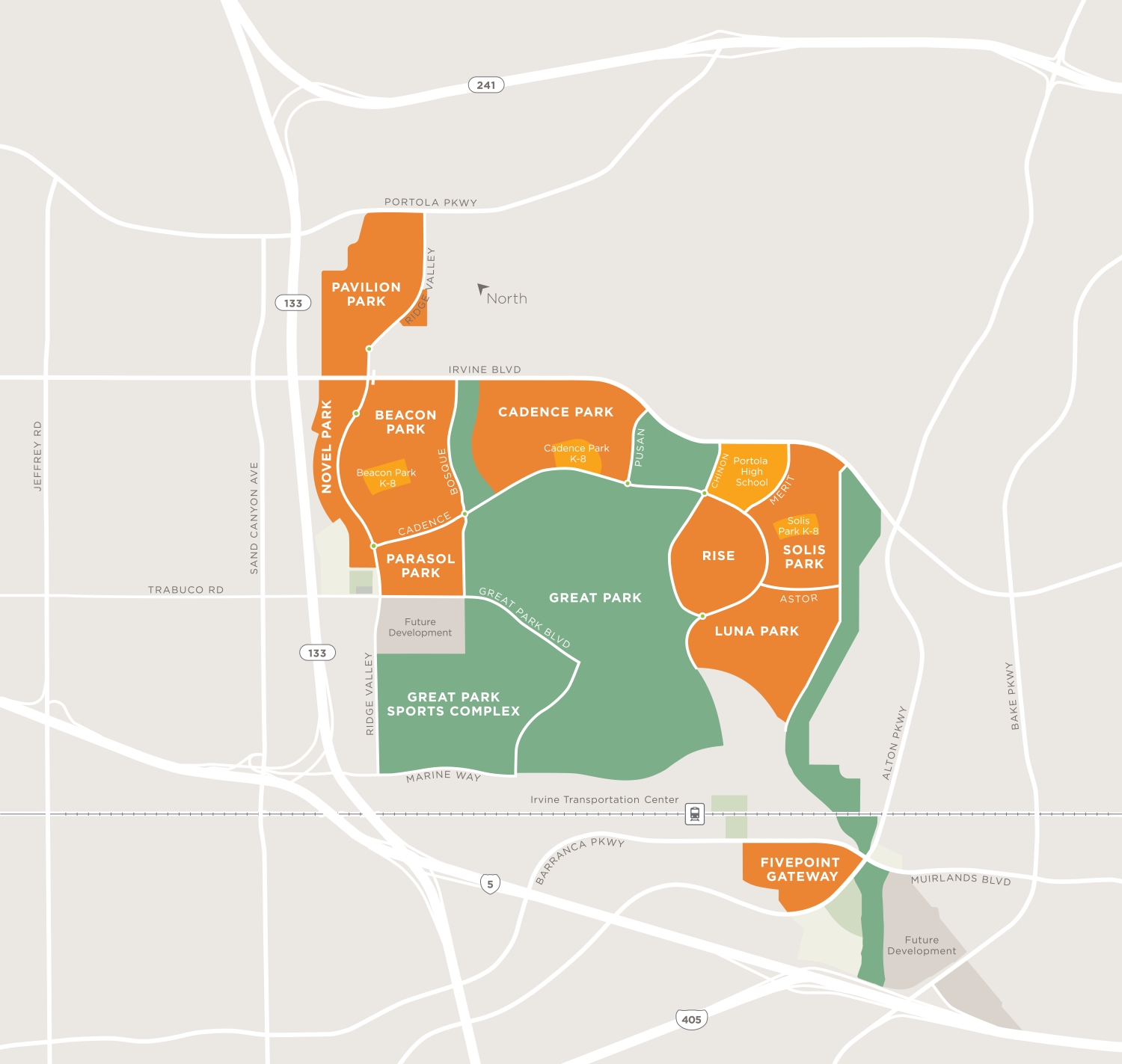 Great Park Neighborhood Map